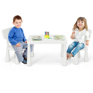 Kids Table and Chair Set, 3 Piece Children Activity Table for Reading