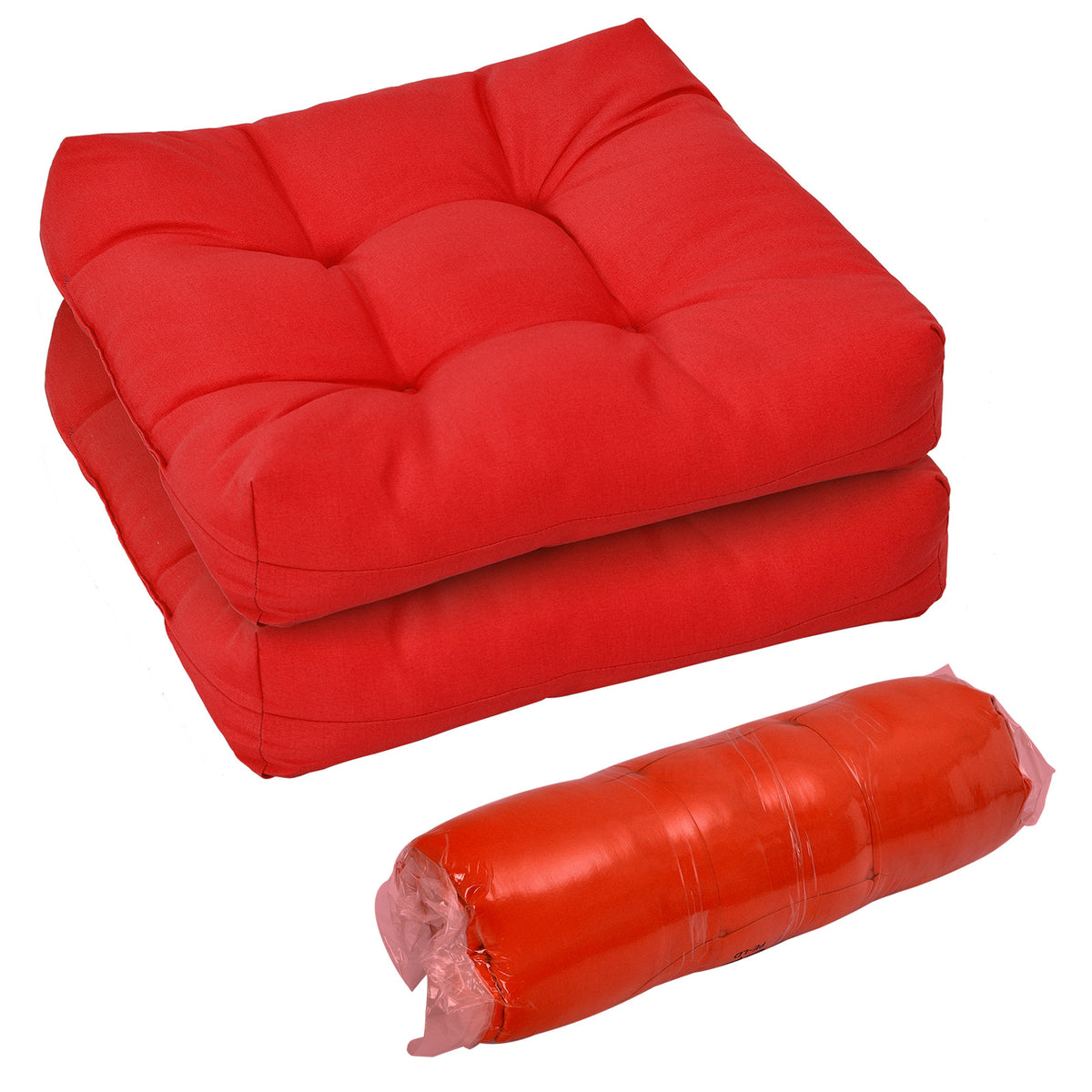 2 Pieces 50x50cm Outdoor Seat Cushions, Waterproof & Sun Protection for Indoor and Outdoor