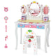 Kids Princess Vanity Table & Chair Set with 360° Rotating Mirror