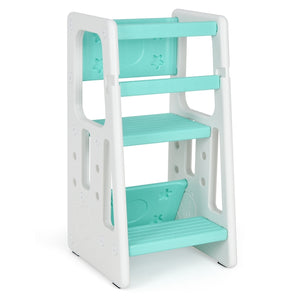 Kids Step Learning Stool with Double Safety Rails for Baby