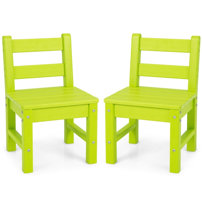 3-Piece All-Weather Kids Table & Chairs Set for Home & Backyard