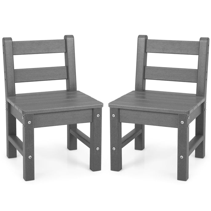 3-Piece All-Weather Kids Table & Chairs Set for Home & Backyard