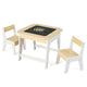 Kids Table & Chairs Set, Toddler Activity Table Set with Double-Sided Tabletop & Hidden Storage Space