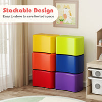 Modular Stool Set for Kids, 6 PCS Butterfly Stools with Detachable