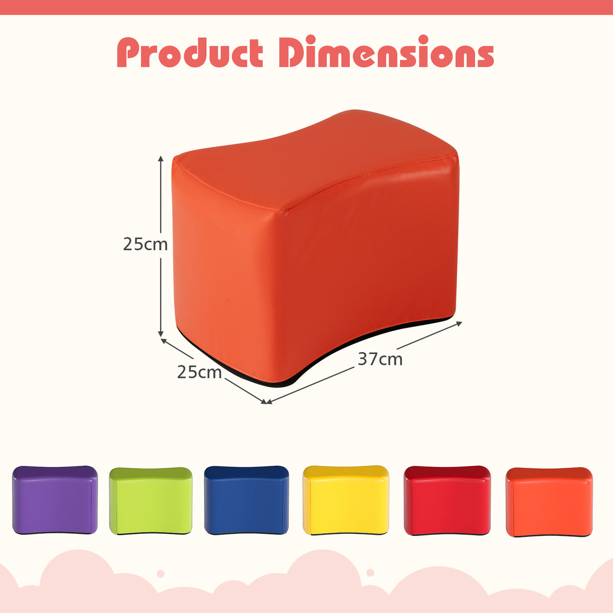 Modular Stool Set for Kids, 6 PCS Butterfly Stools with Detachable