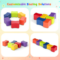 Modular Stool Set for Kids, 6 PCS Butterfly Stools with Detachable