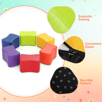 Modular Stool Set for Kids, 6 PCS Butterfly Stools with Detachable