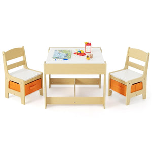 3-In-1 Kids Multi Activity Table & 2 Chairs Set for Toddlers