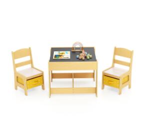 3-In-1 Kids Multi Activity Table & 2 Chairs Set for Toddlers