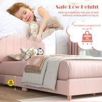 Upholstered Platform Bed Frame w/ Height-Adjustable Padded Headboard