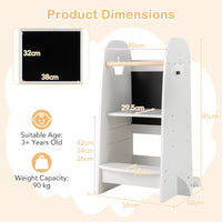 Toddler Tower, Multipurpose Wooden Kids Kitchen Tower