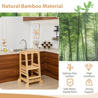 Toddler Standing Tower, Montessori Height Adjustable Kitchen Step Stool for Kids