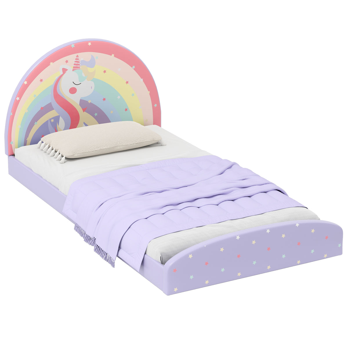 Single Floor Bed Frame, Upholstered Single Size Kids Floor Bed