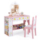 Princess Girls Makeup Table with Mirror and Chair