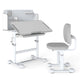 Kids Study Desk & Chair Set, Height-Adjustable Student Writing Table w/Chair