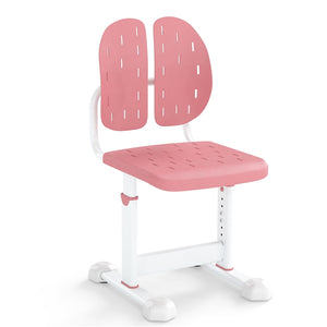 Height-Adjustable Kids Desk Chair, Children Study Chair w/Double Back Support & Breathable Seat