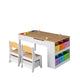 Multi-functional Kids Art Easel Table & Chair Set, Toddler Craft Drawing Writing Desk