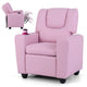 Kids Recliner Chair, Push Back Toddler Sofa with Cup Holder