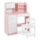 Kids Desk and Chair Set with Hutch and Bulletin Board
