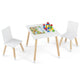 Kids Table and 2 Chairs Set, w/ Pine Wood Legs, Children Activity Table Set