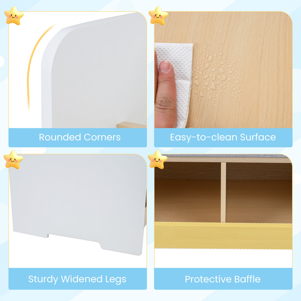 Kids Reading Nook with Bench, Toddler Toy Storage Organizer