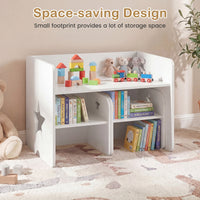 3 Pieces Kids Table and Chair Set with Chalkboard and 2 Chairs