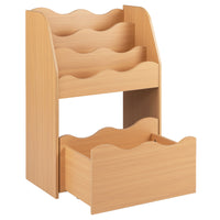 Kids Bookshelf and Toy Storage Organizer, 3-Tier Wooden Kids Book Shelf