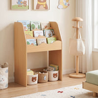 Kids Bookshelf and Toy Storage Organizer, 3-Tier Wooden Kids Book Shelf