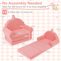 2-in-1 Kids Flip Out Sofa with Soft Fabric Cover for Playroom