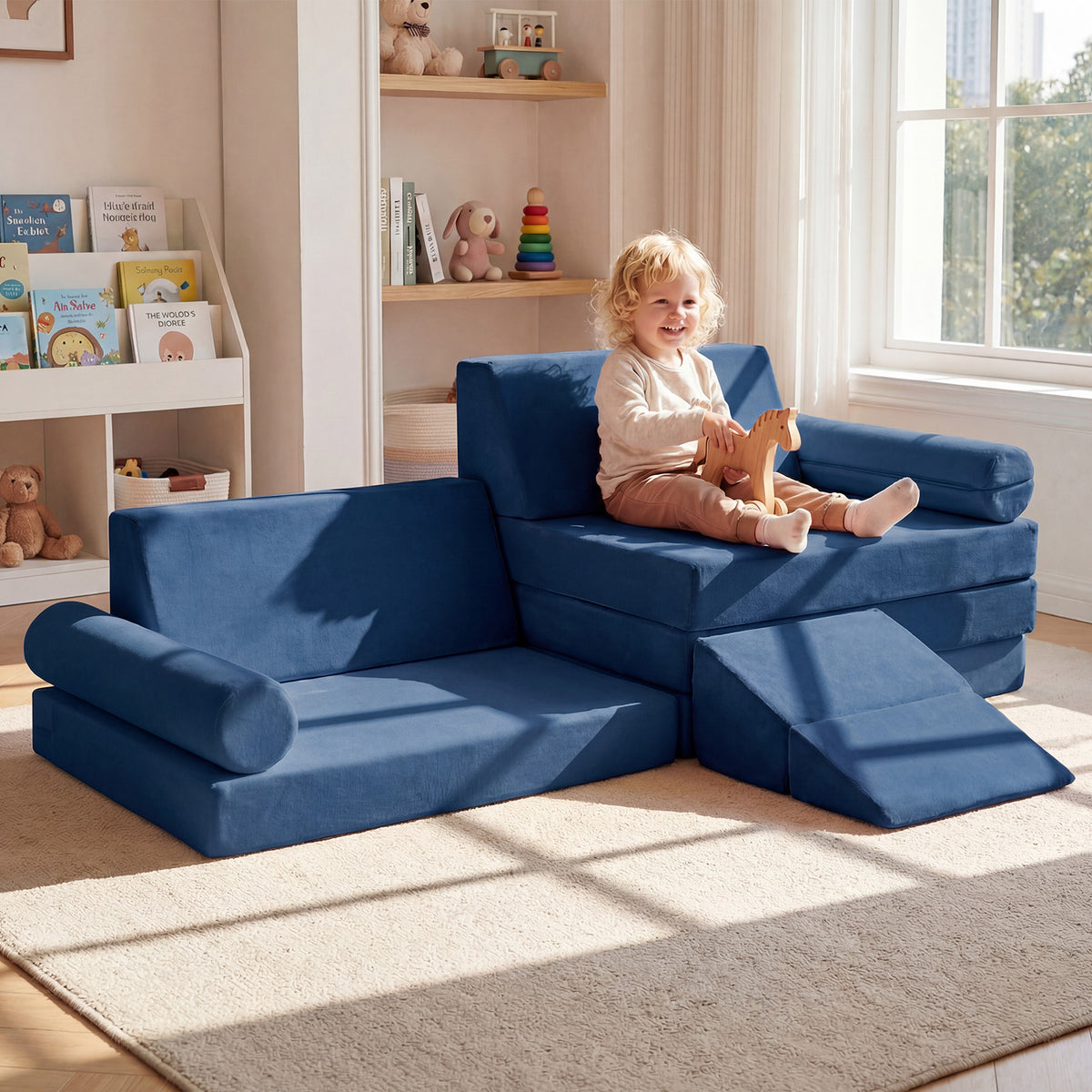 10-Piece Climb and Crawl Foam Playset Modular Kids Play Couch