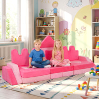 14 Piece Kids Play Couch with High-Density Sponge and Detachable Covers