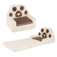 2-in-1 Convertible Kids Sofa to Lounger, Fold Out Toddler Couch