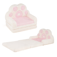 2-in-1 Convertible Kids Sofa to Lounger, Fold Out Toddler Couch