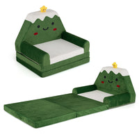 2-in-1 Convertible Kids Sofa to Lounger, Fold Out Toddler Couch