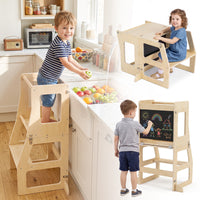 3-in-1 Foldable Kitchen Standing Tower for Toddlers