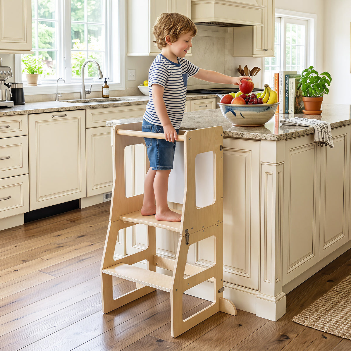 3-in-1 Foldable Kitchen Standing Tower for Toddlers