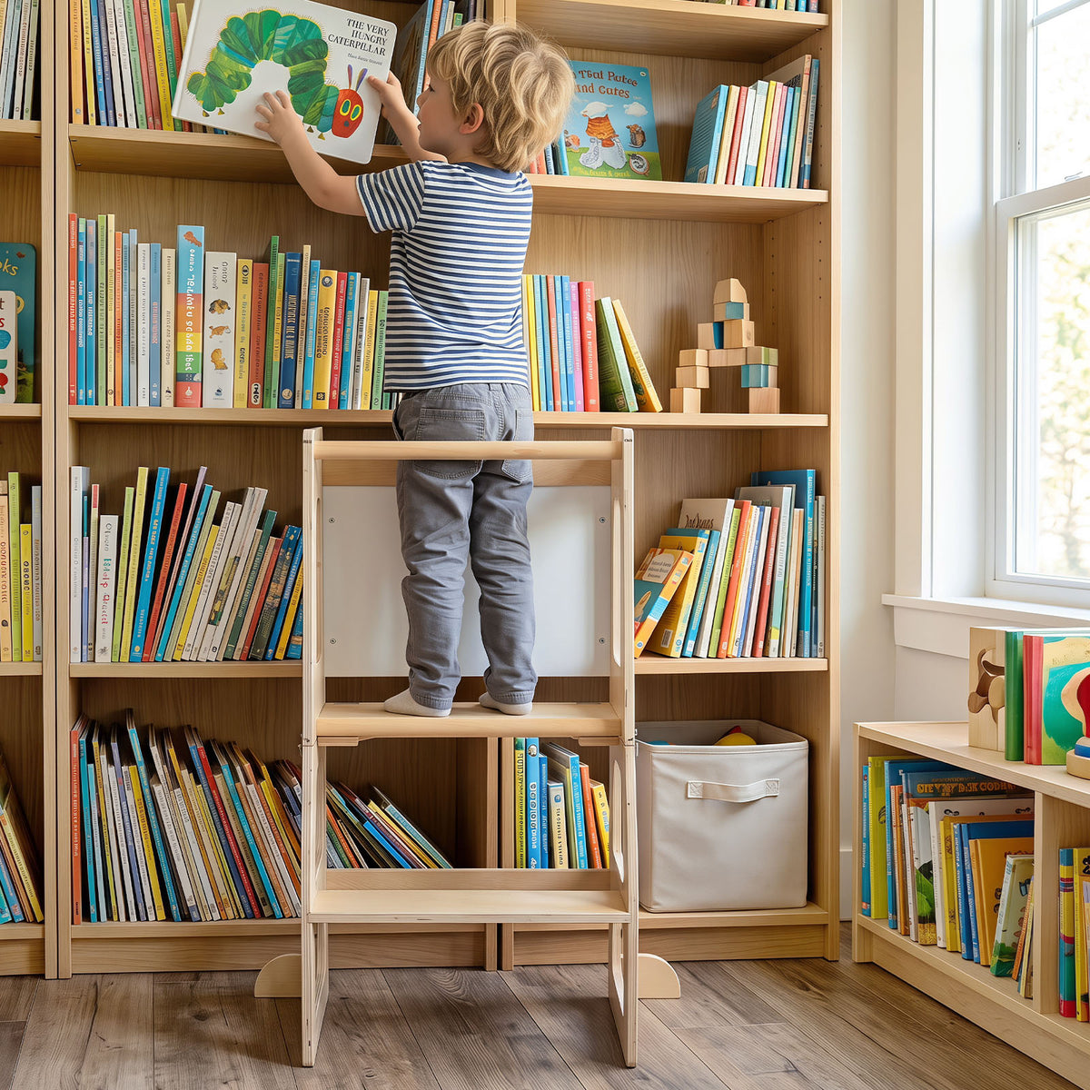 3-in-1 Foldable Kitchen Standing Tower for Toddlers