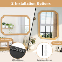 90 cm x 60 cm Farmhouse Rectangle Decorative Mirror