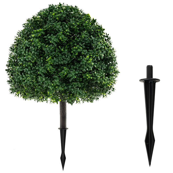 2 Pack Faux Bushes with Ground Spike