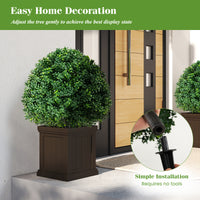 2 Pack Faux Bushes with Ground Spike