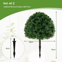 2 Pack Faux Bushes with Ground Spike