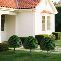 2 Pack Faux Bushes with Ground Spike