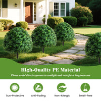 2 Pack Faux Bushes with Ground Spike