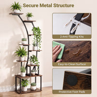 161 cm 9-Tier Plant Stand Indoor with Light for Outdoor Garden