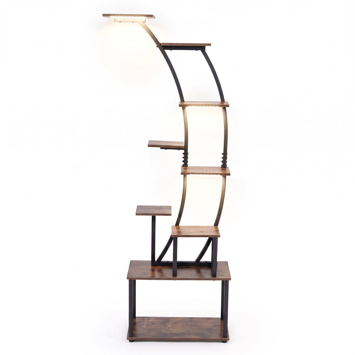 161 cm 9-Tier Plant Stand Indoor with Light for Outdoor Garden