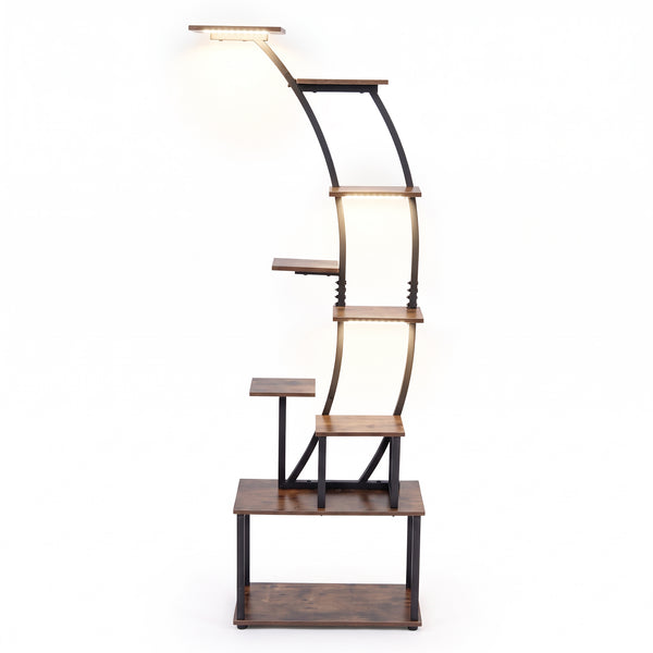 161 cm 9-Tier Plant Stand Indoor with Light for Outdoor Garden