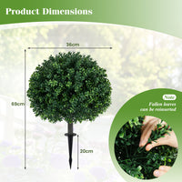 2 Pack Faux Bushes with Ground Spike