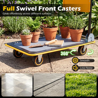 Heavy Duty Foldable Push Cart Dolly 255 kg Weight Capacity with Swivel Wheels