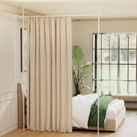 Heavy-Duty Metal Partition Room Separator for Apartment and Bedroom