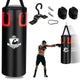 Heavy Hanging Punching Bag Set 26kg with 12oz Gloves and Hand Wraps
